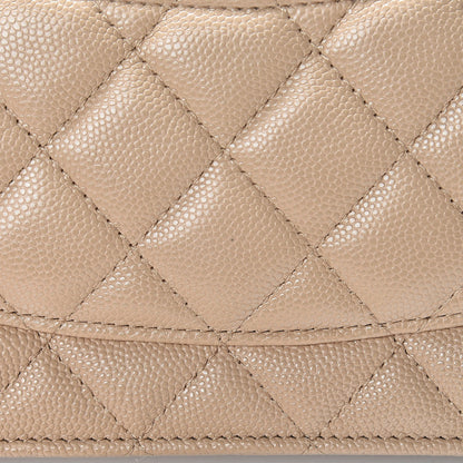 Chanel Caviar Quilted Wallet On Chain WOC Beige 12 of 13