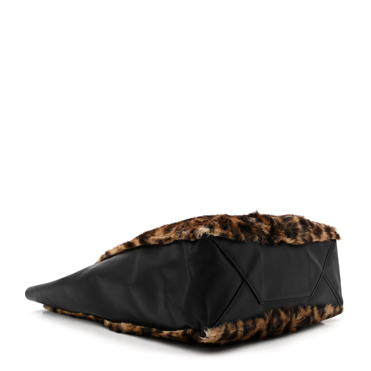 Celine Lambskin Calf Hair Leopard Print Vertical Cabas 4 of 10