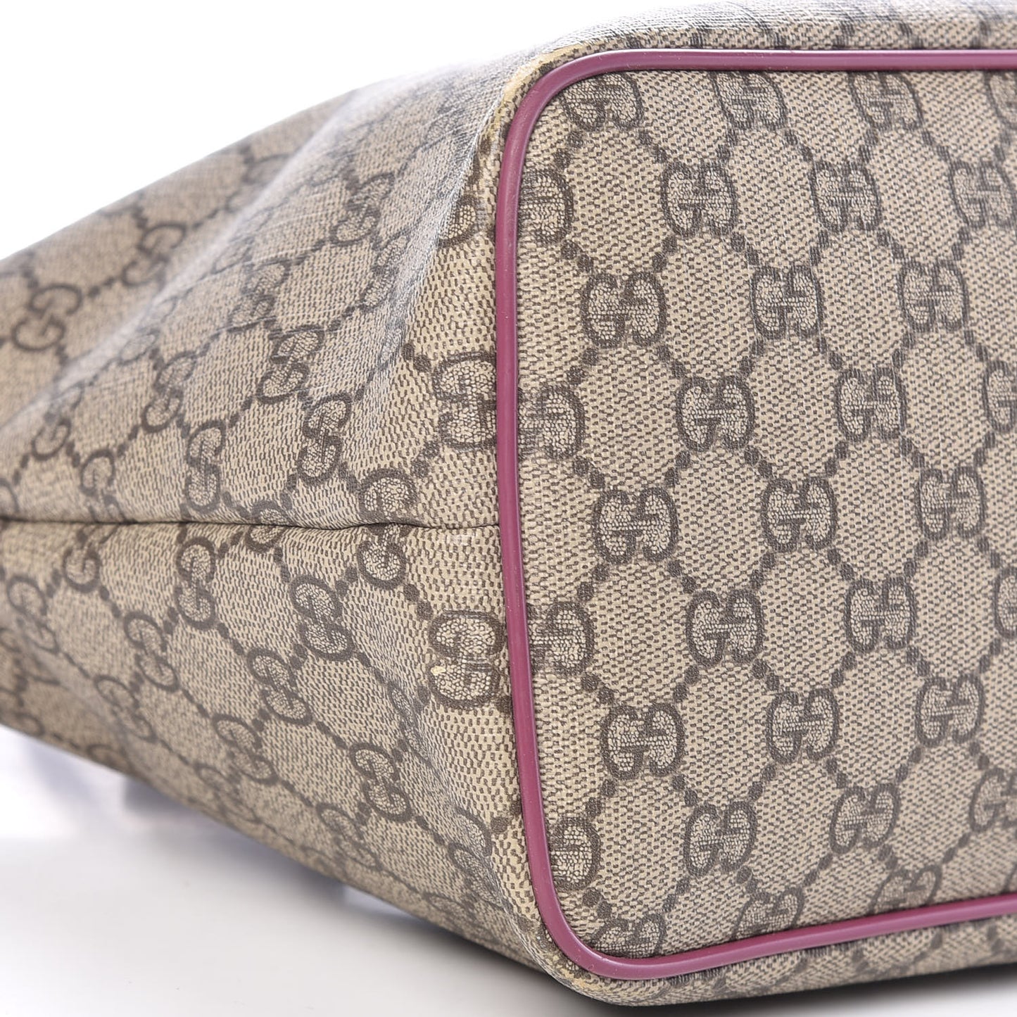 GG Supreme Monogram Medium Zippered Tote Beige New Rosette