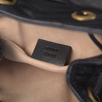 Gucci Calfskin Matelasse GG Marmont Flap Backpack Black 6 of 9