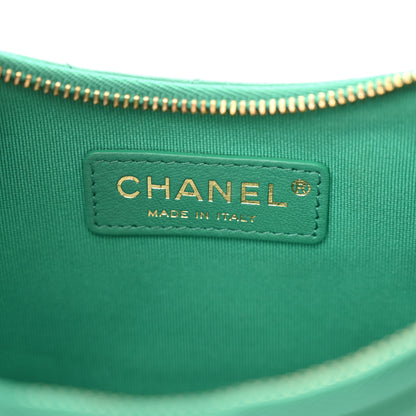 Chanel Lambskin Quilted Small Hobo Bag Green 6 of 10