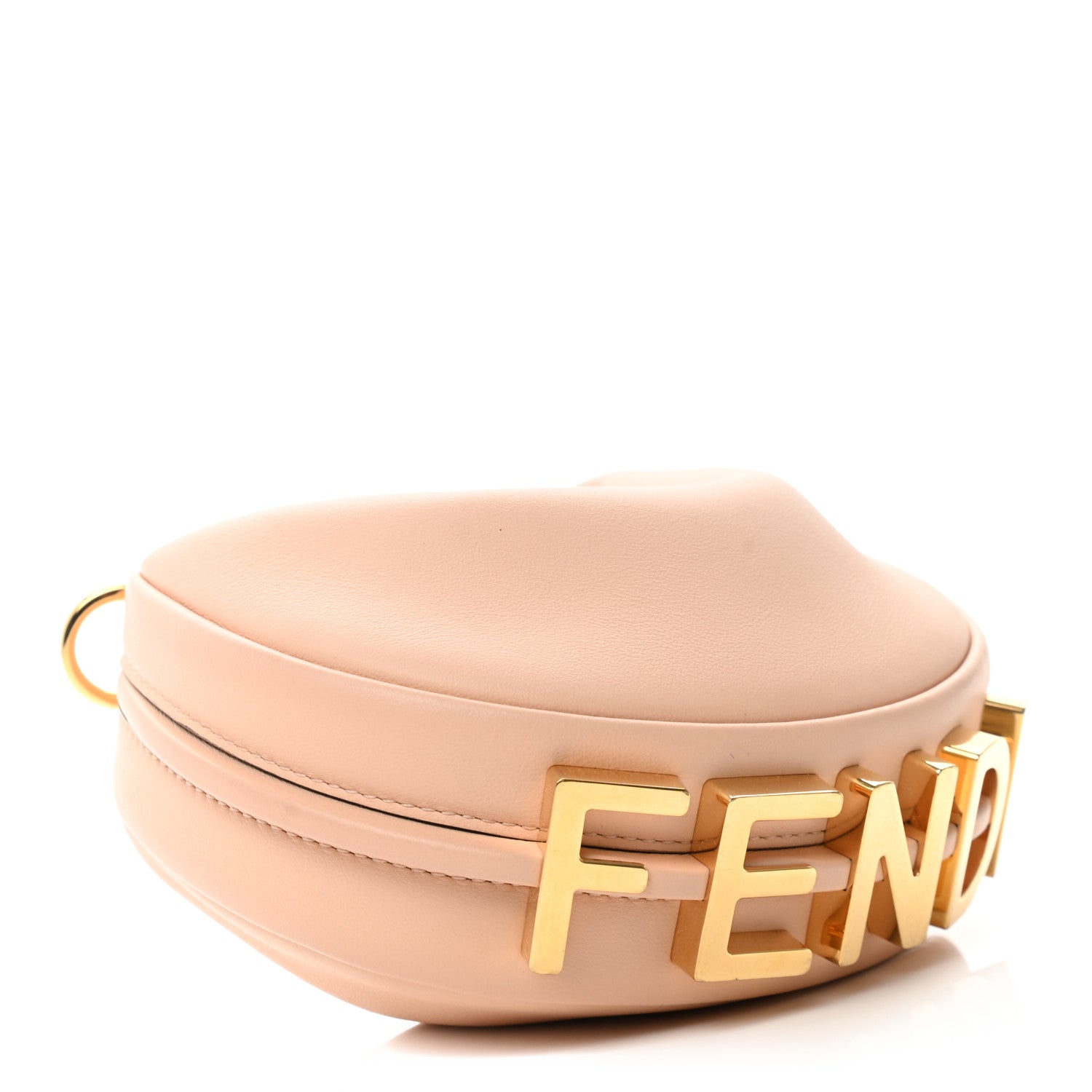 Fendi Vitello Grace Matte Nano Fendigraphy Hobo Charm Light Rose 4 of 9