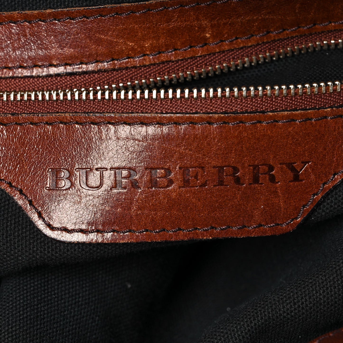 House Check Bridle Calfskin Medium Gosford Hobo Dark Tan