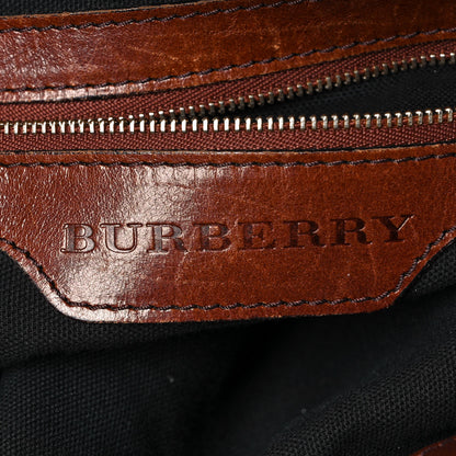 Burberry House Check Bridle Calfskin Medium Gosford Hobo Dark Tan 6 of 13