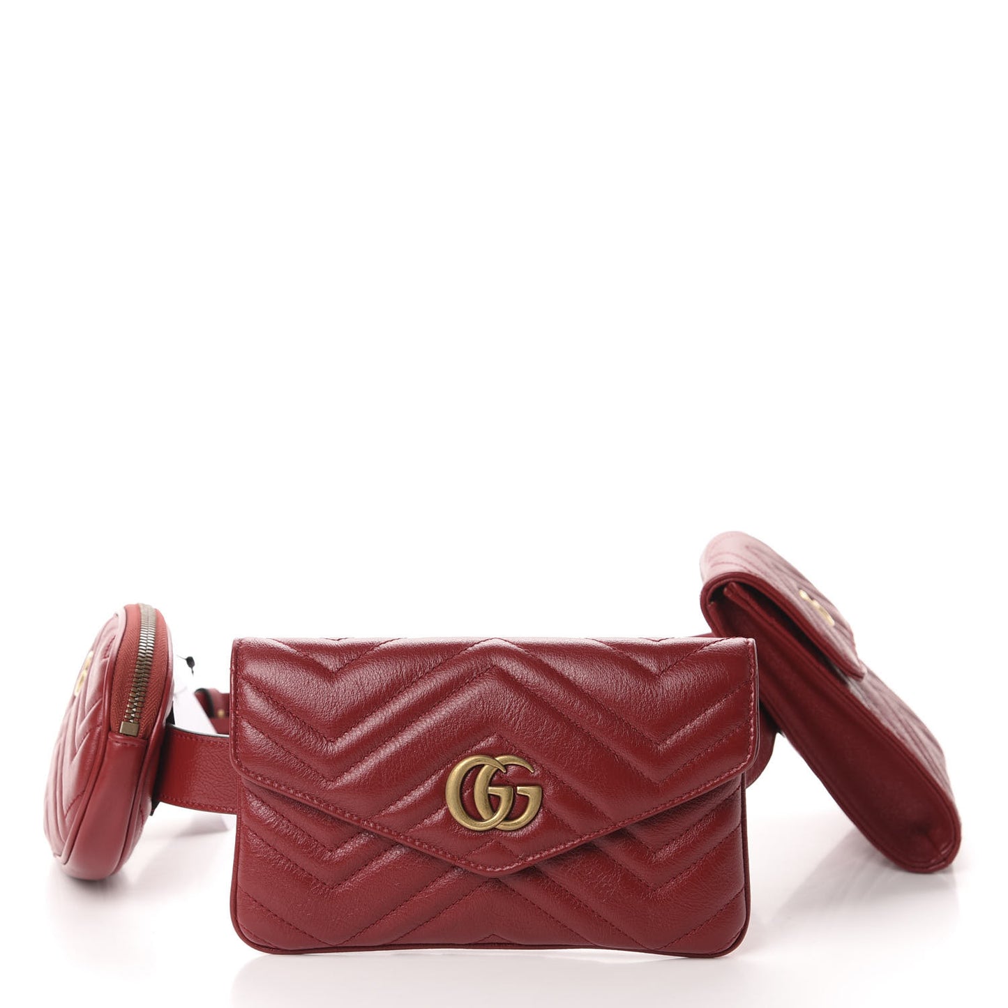 Azalea Calfskin Matelasse GG Marmont Multi Belt Bag 85 34 Romantic Cerise
