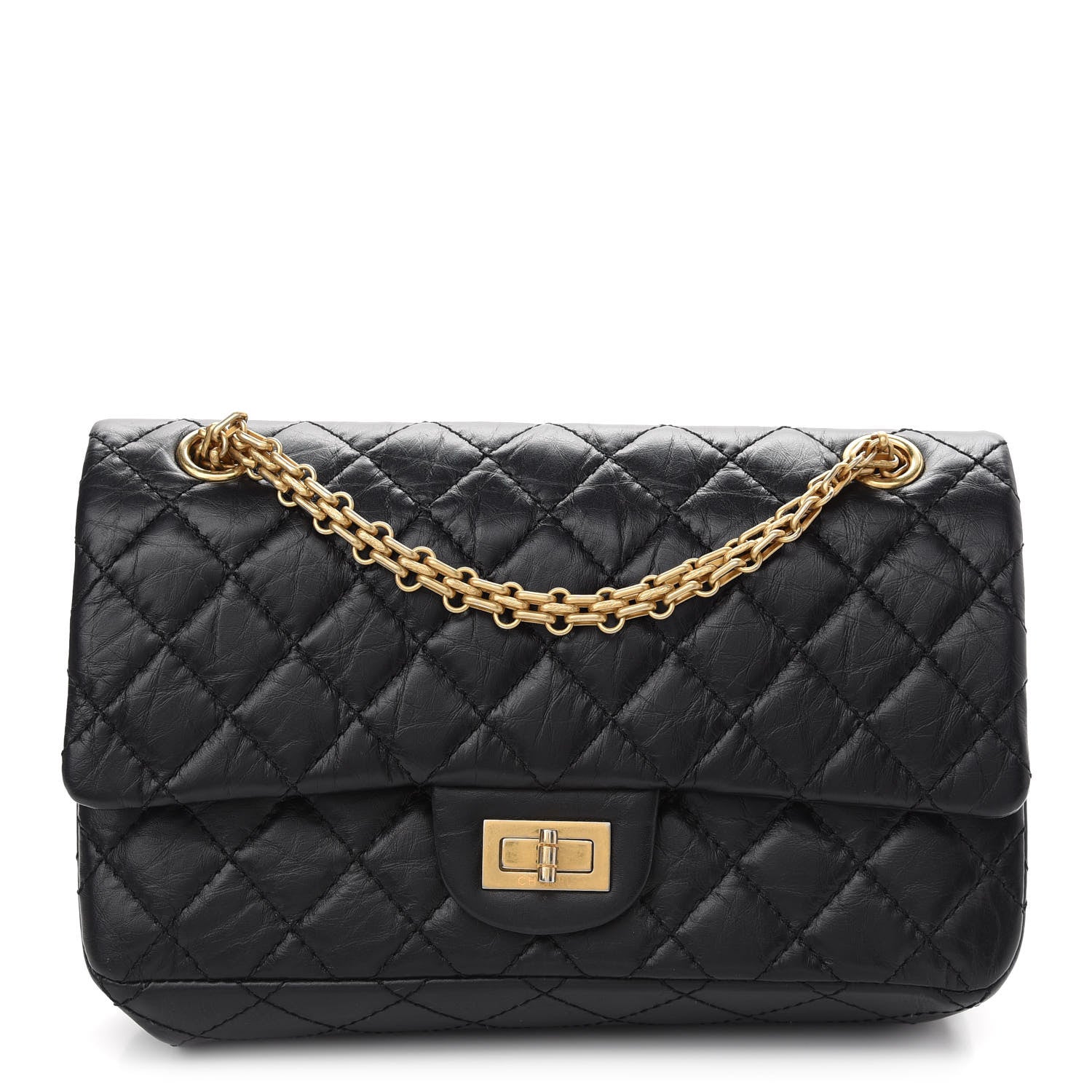 Chanel Aged Calfskin Quilted 2.55 Reissue 225 Flap Black 1 of 9