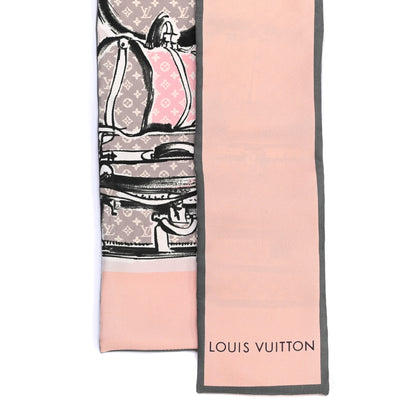 Louis Vuitton Silk Monogram Trunks Bandeau Rose Poudre 3 of 6