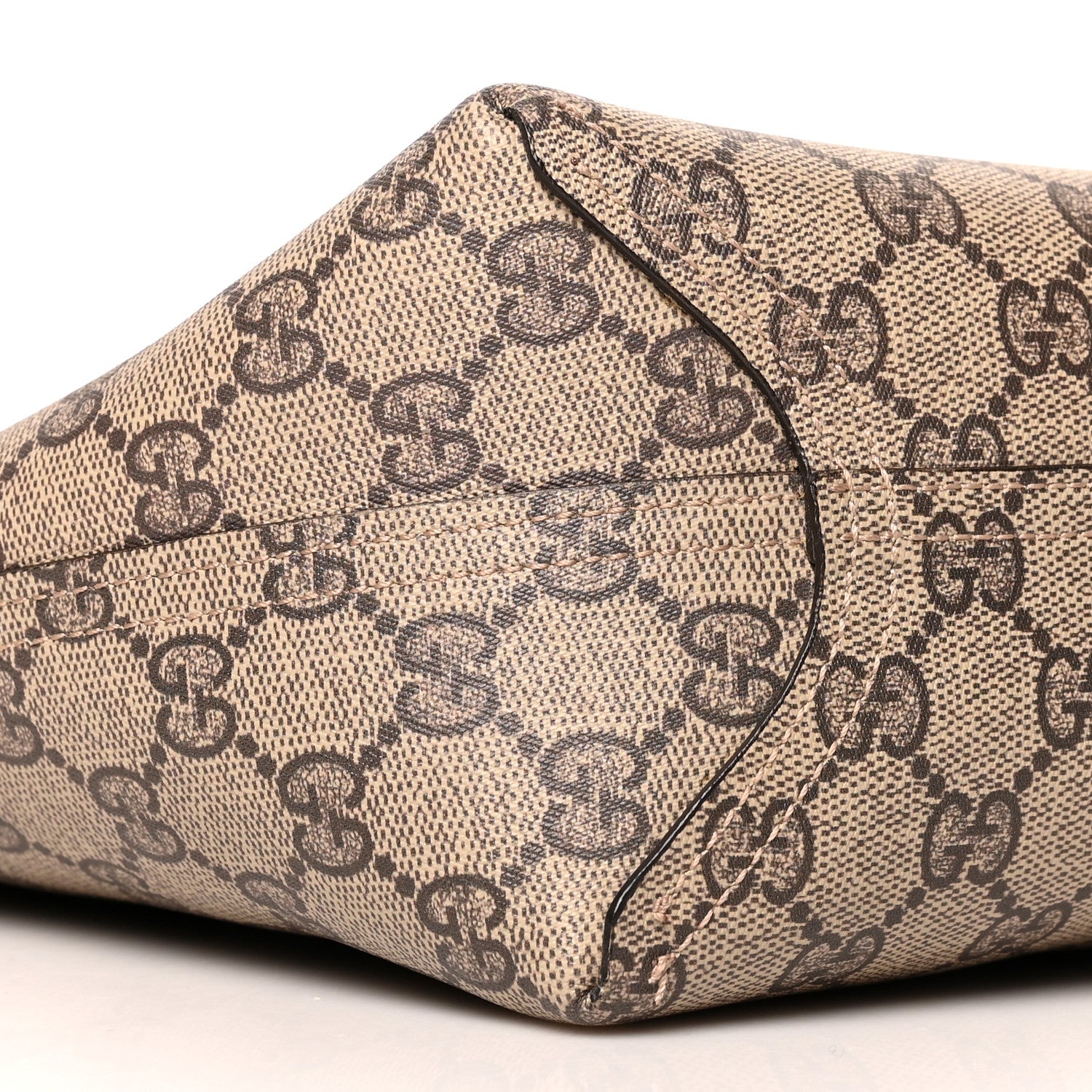 Gucci Textured Calfskin Monogram Small Reversible GG Tote Dark Cipria 8 of 15