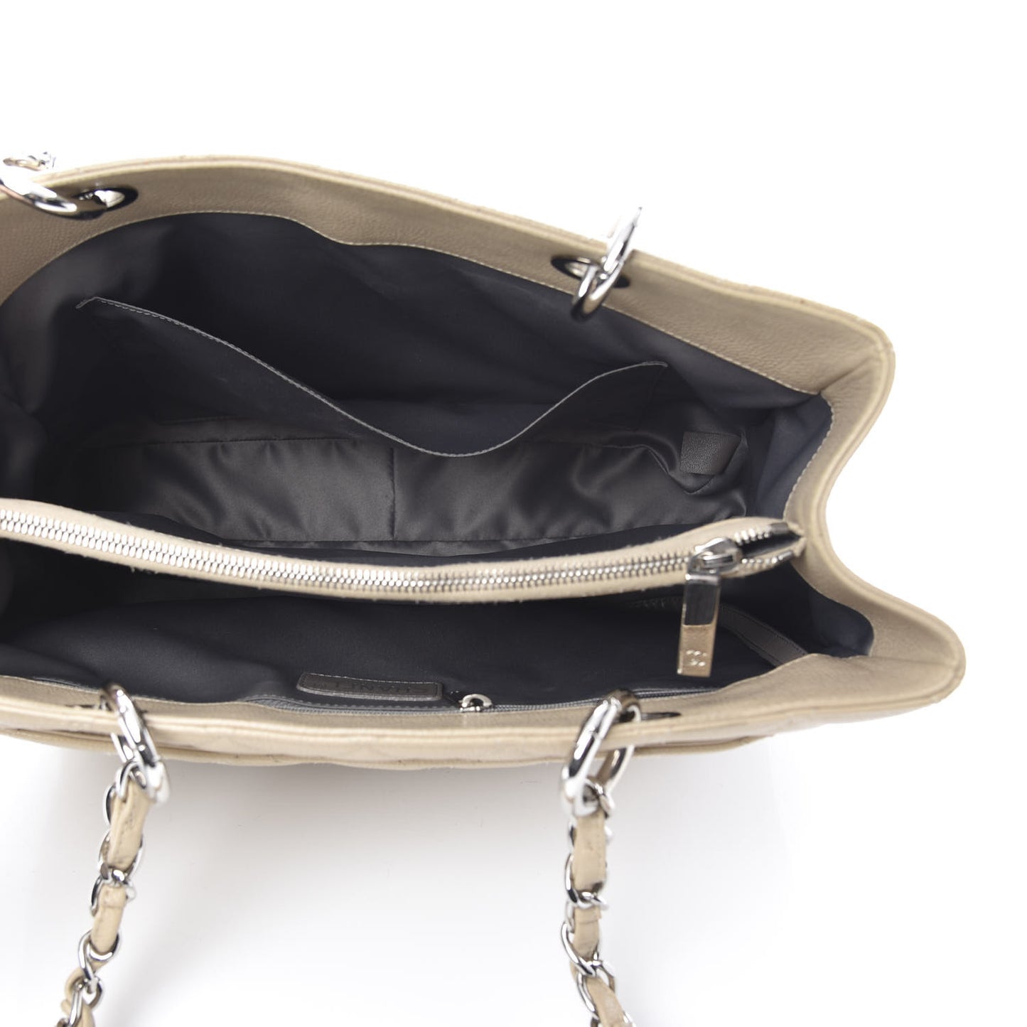 Caviar Quilted Grand Shopping Tote GST Beige Clair