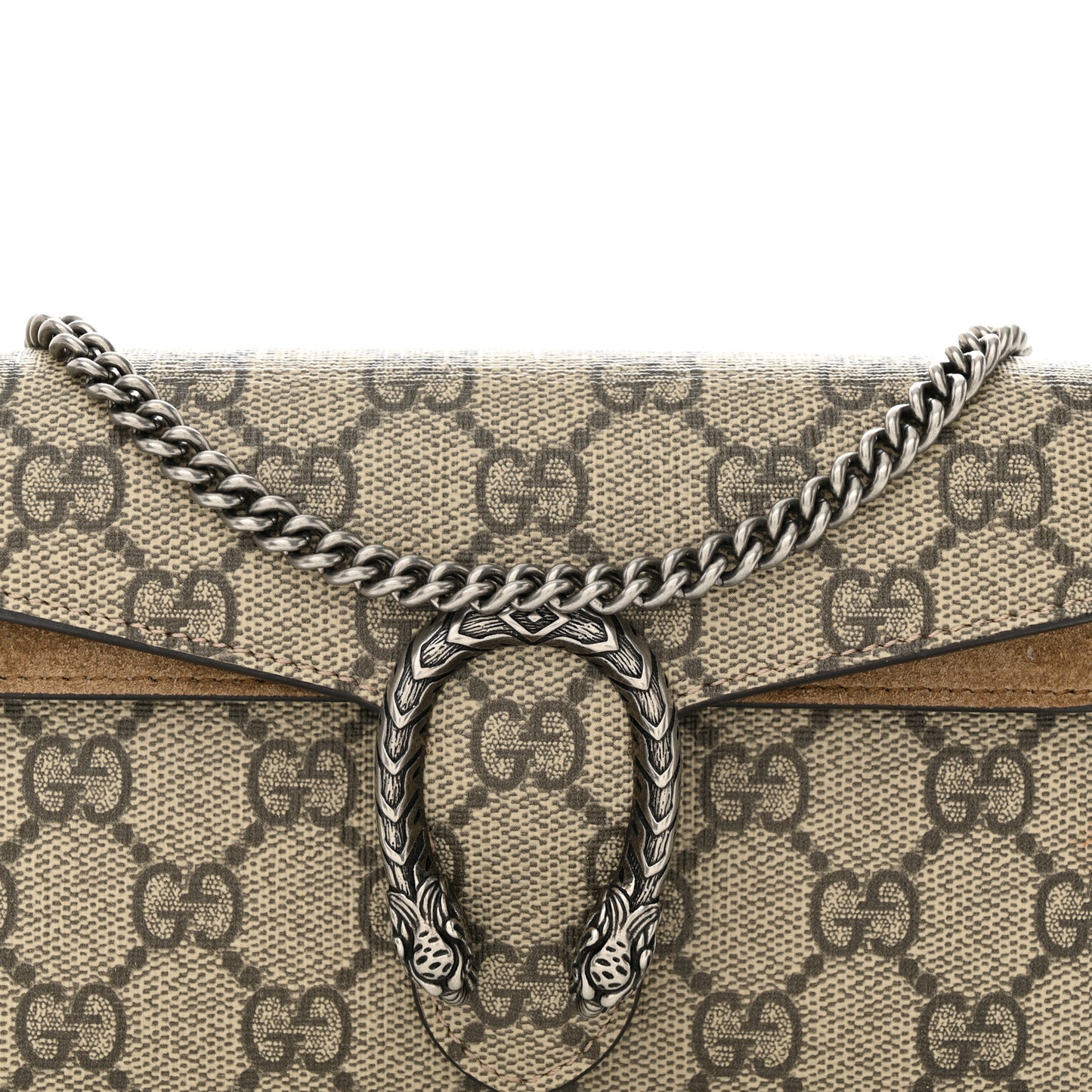 GG Supreme Monogram Super Mini Dionysus Shoulder Bag Taupe