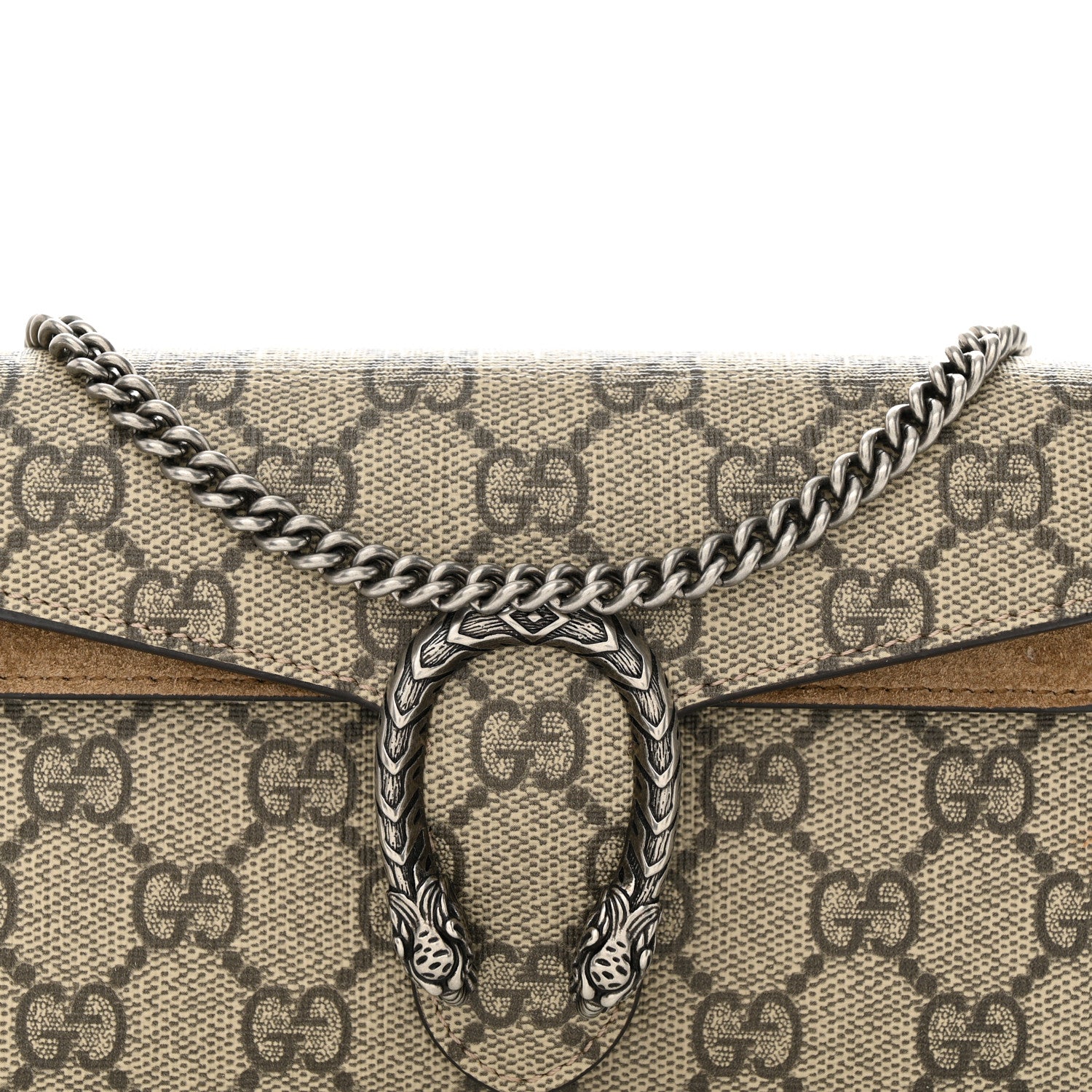 Gucci GG Supreme Monogram Super Mini Dionysus Shoulder Bag Taupe 7 of 11
