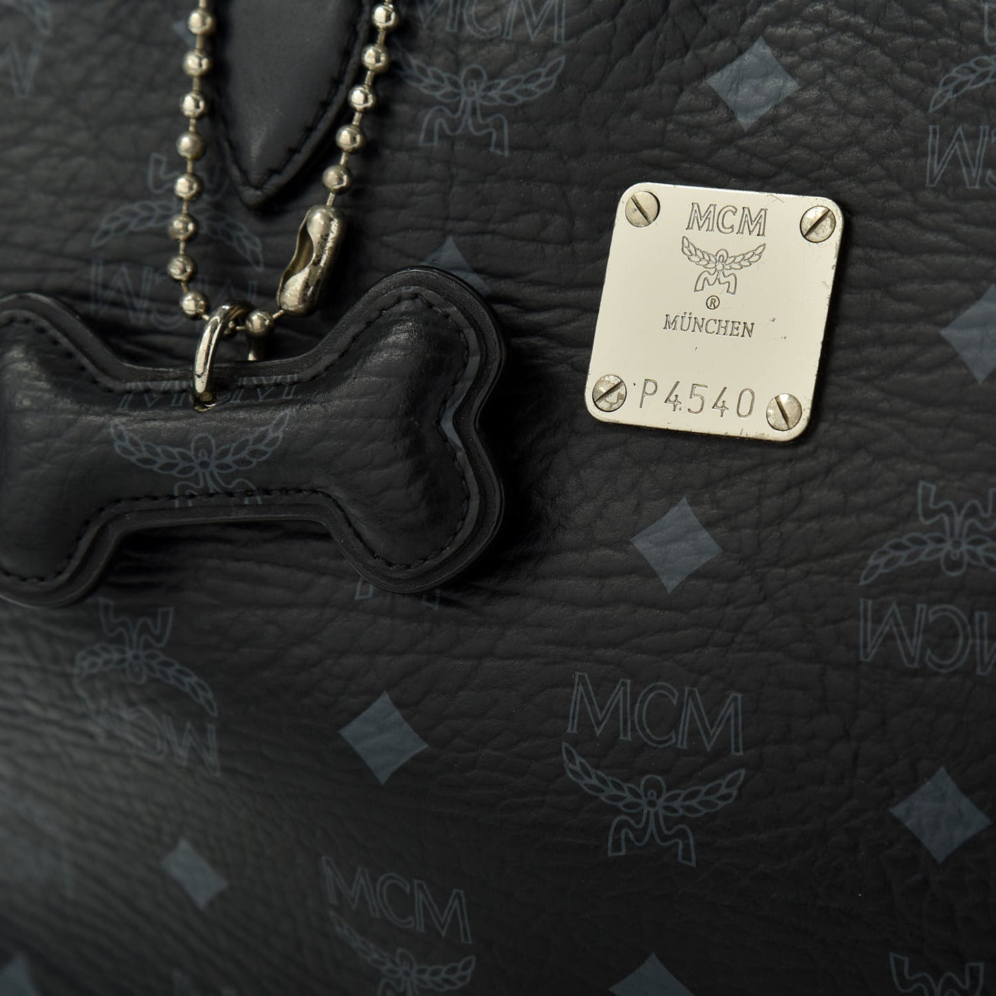 Visetos Dog Bone Shopper Tote Black
