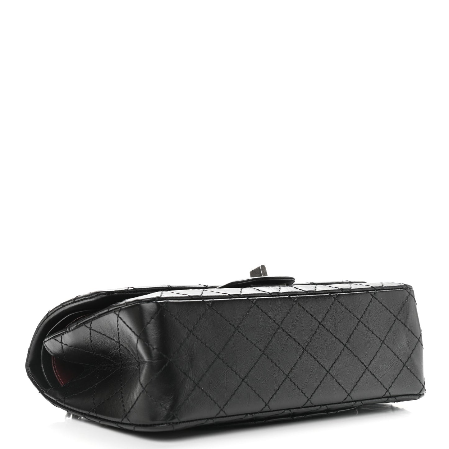 Aged Calfskin Quilted 2.55 Reissue 225 Flap Black