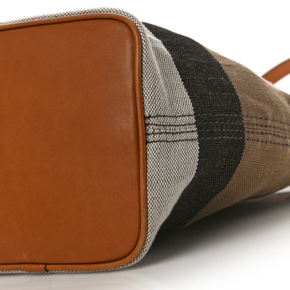 Burberry Canvas Mega Check Medium Ashby Bucket Bag Brown 8 of 8