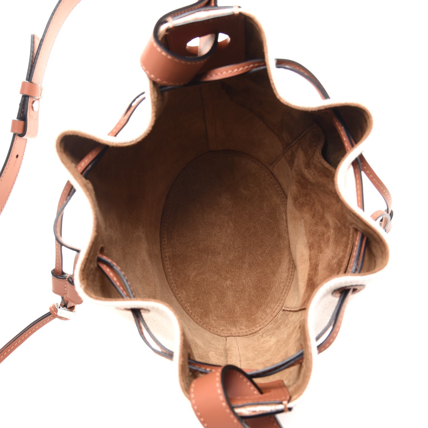Loewe Canvas Calfskin Balloon Bucket Bag Ecru Tan 5 of 11