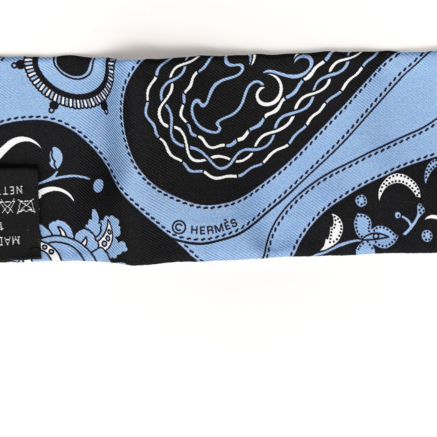 Silk Festival des Amazones Twilly Bleu Jean White Black