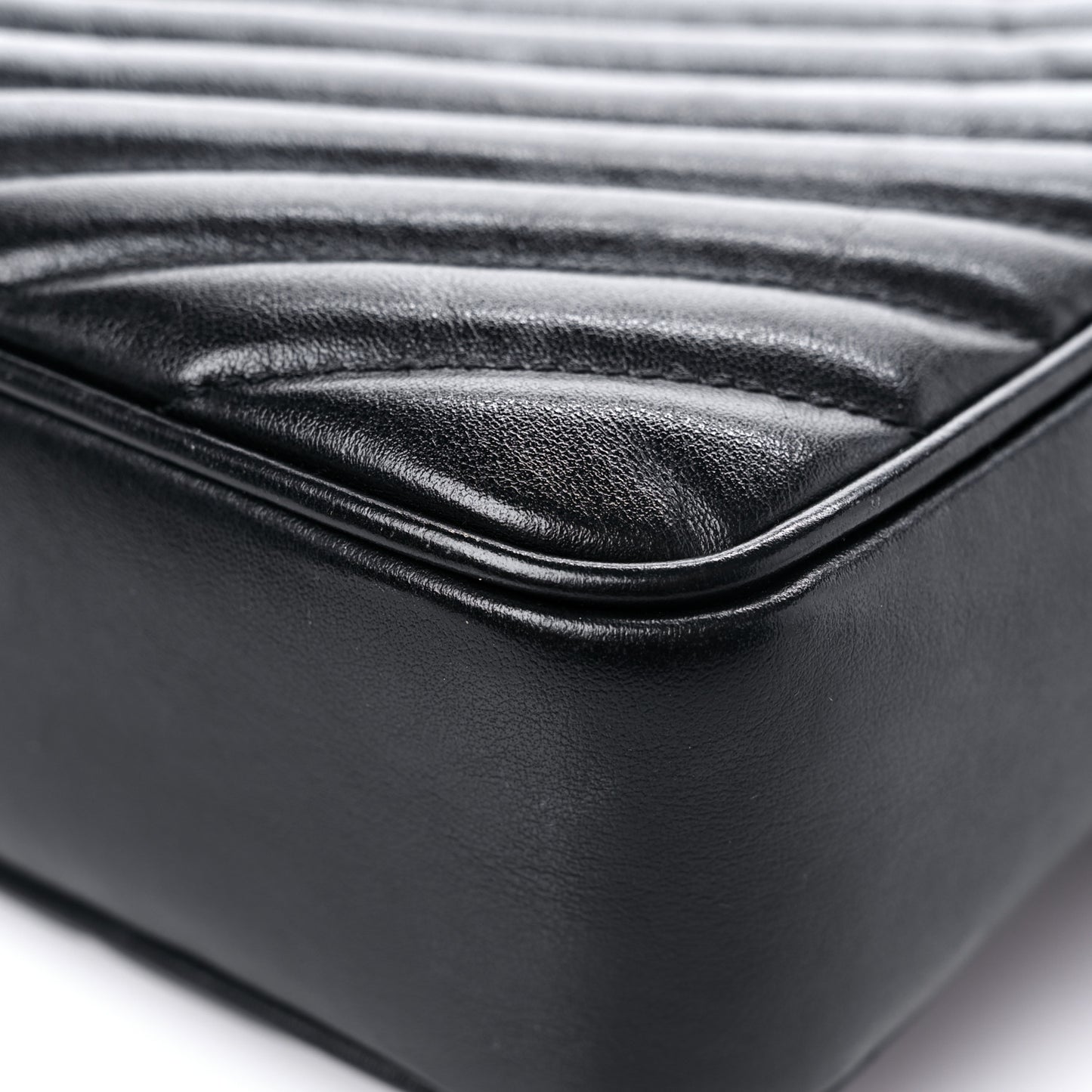 Calfskin Matelasse Monogram Lou Camera Bag Black