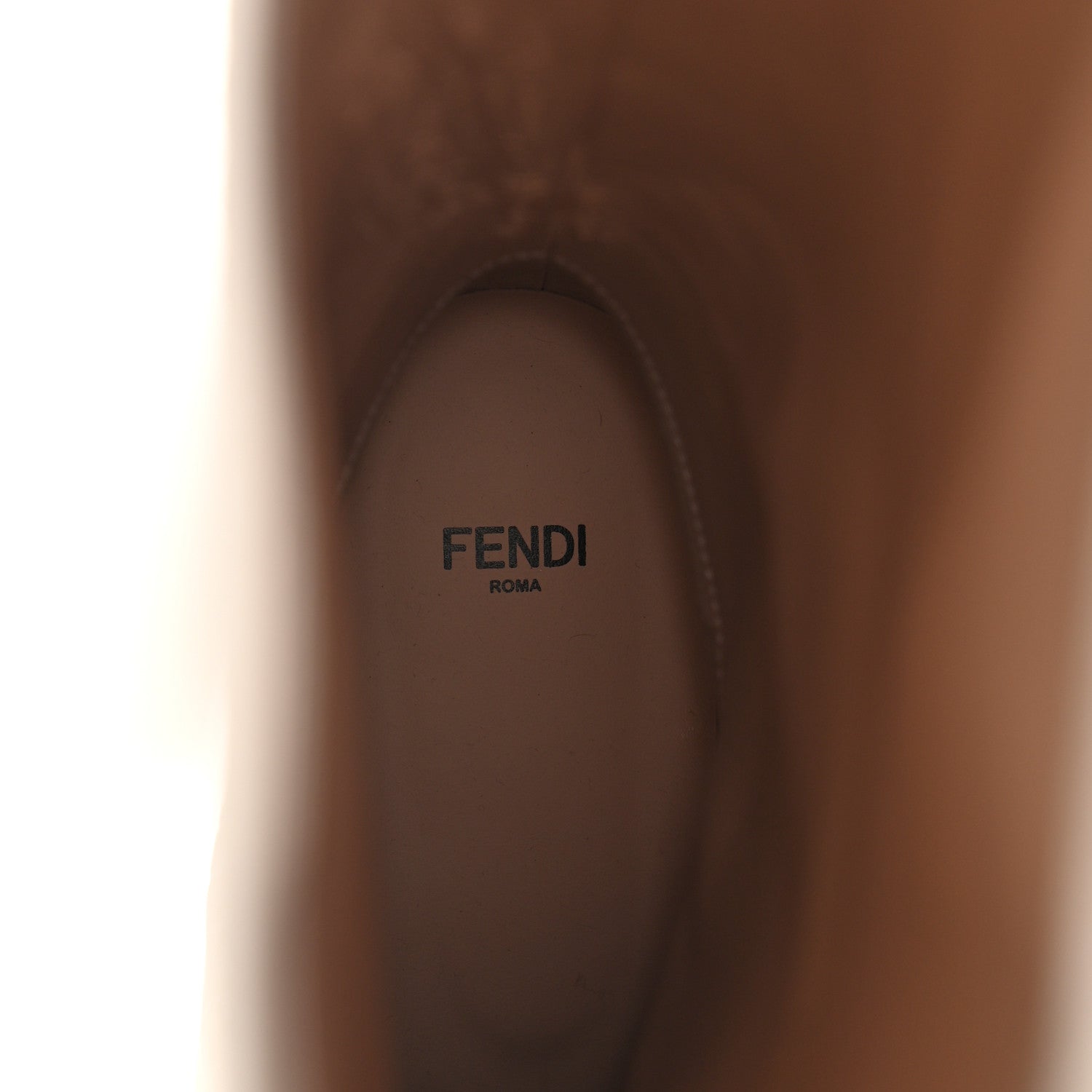 Fendi Calfskin Crocodile Embossed Karligraphy Logo Riding Boots 40.5 White 7 of 16