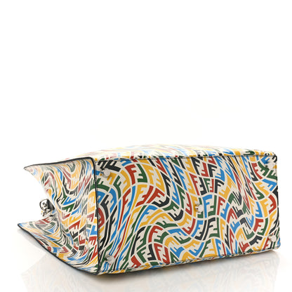 Fendi X SARAH COLEMAN Vitello Grace Light FF Vertigo Shopping Tote White Ice Multicolor 4 of 8