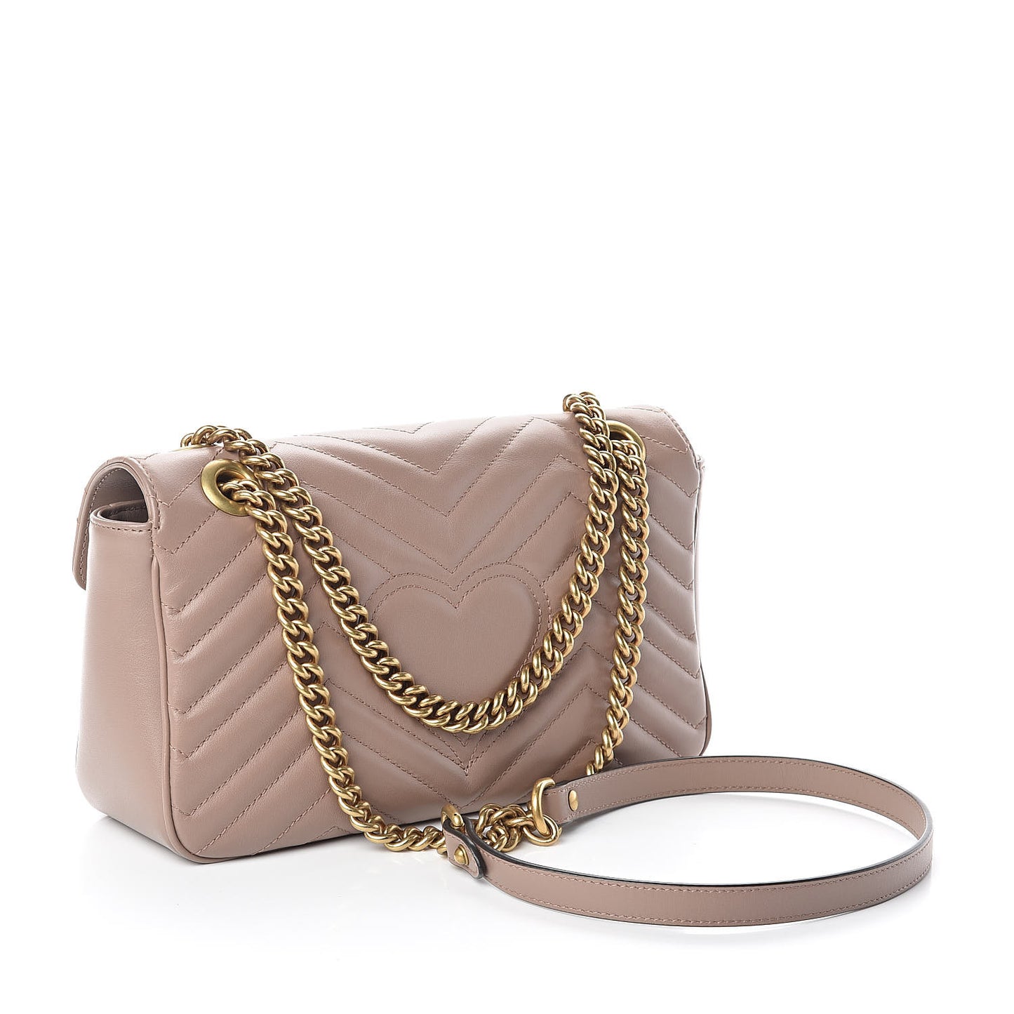 Calfskin Matelasse Small GG Marmont Shoulder Bag Porcelain Rose