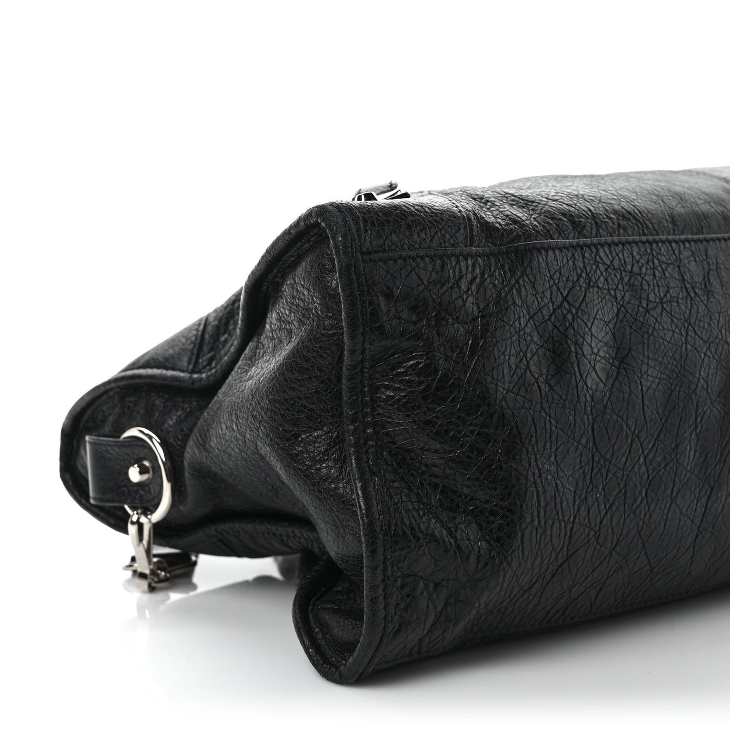 Agneau Classic Silver Hardware Part Time Black