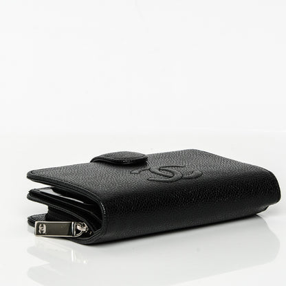 Chanel Caviar Timeless CC Zipped Pocket Wallet Black 4 of 8
