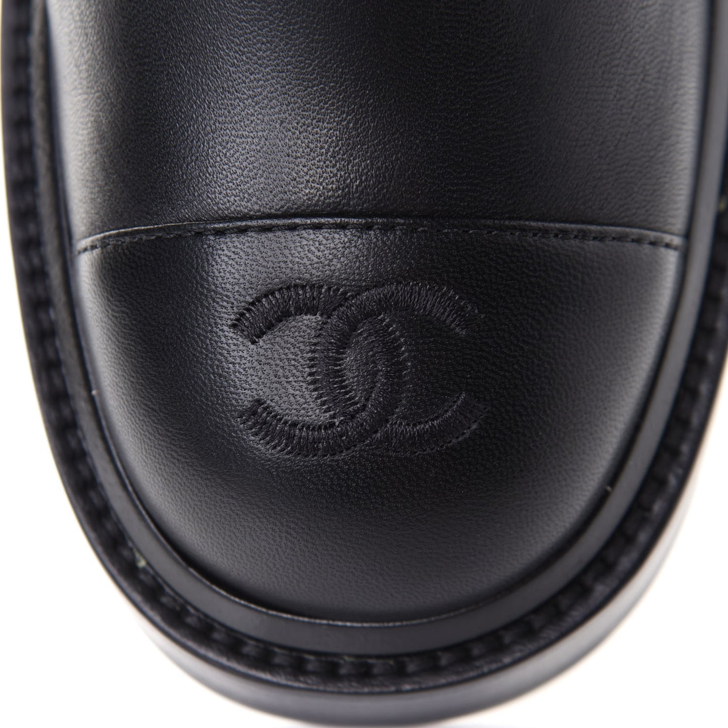 Shiny Lambskin Quilted Lace Up Combat Boots 40 Black