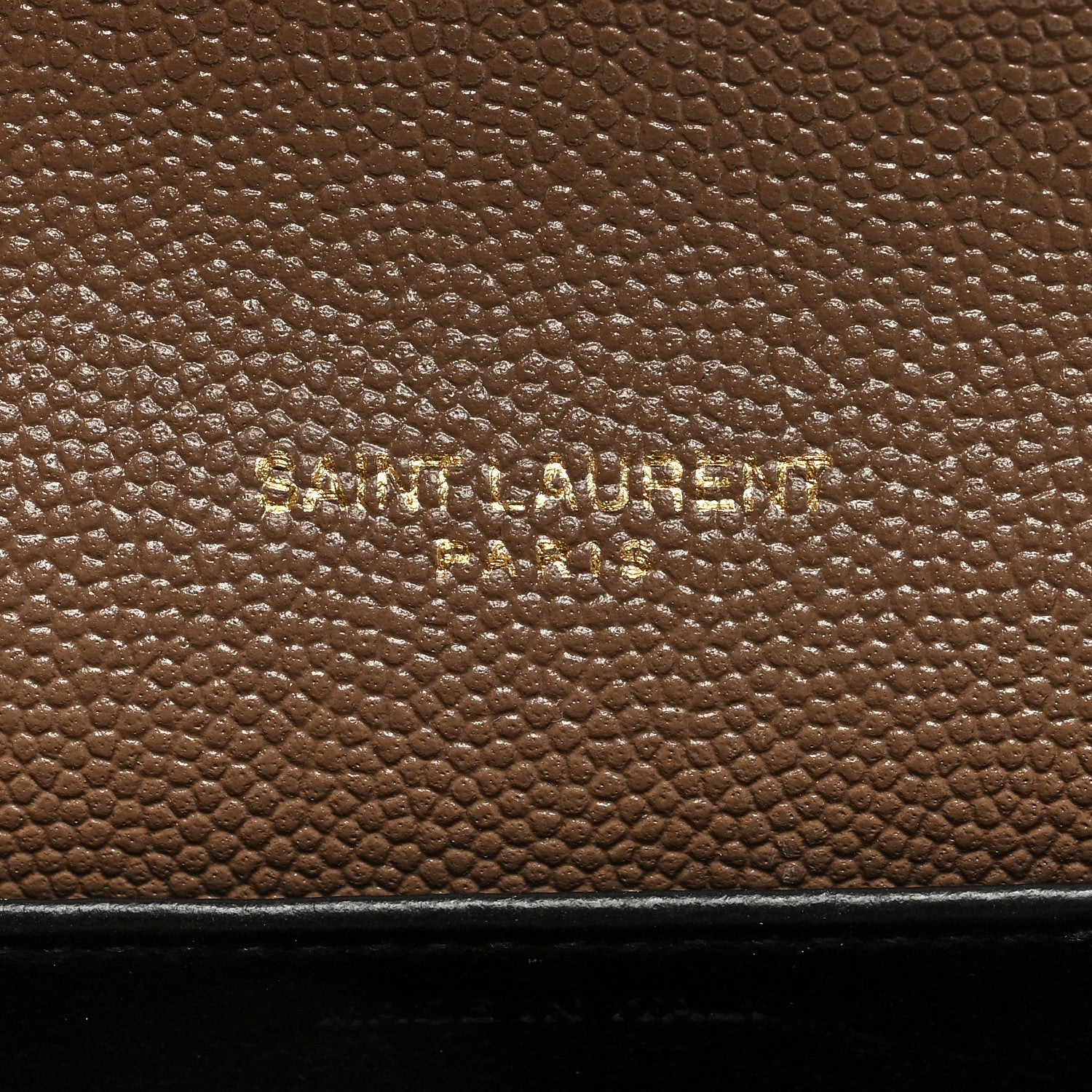 Saint Laurent Grain De Poudre Monogram Uptown Chain Wallet Taupe 7 of 11