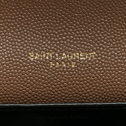 Saint Laurent Grain De Poudre Monogram Uptown Chain Wallet Taupe 7 of 11
