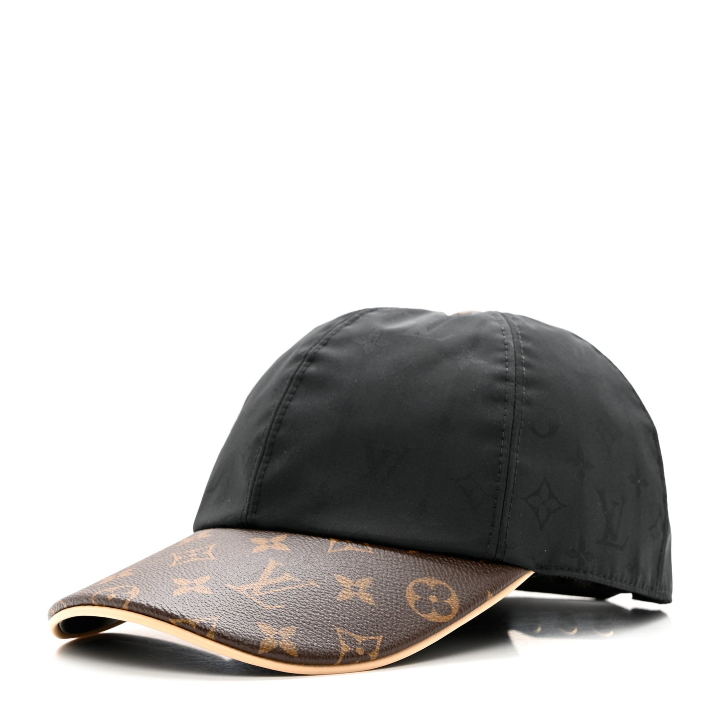 Polyester Silk Monogram LV Get Ready Cap L Black