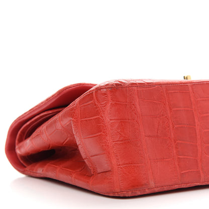 Chanel Alligator Jumbo Double Flap Red 8 of 10