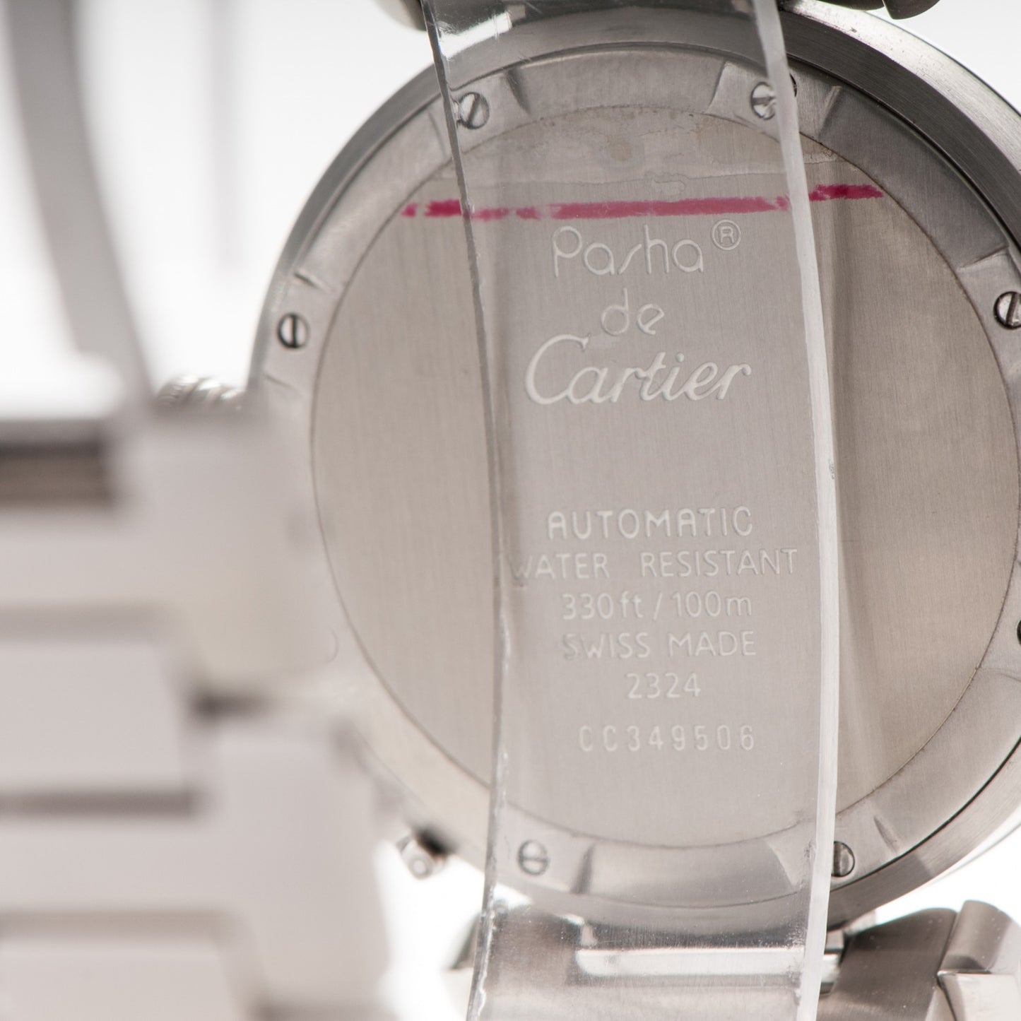 Stainless Steel 35mm Pasha C Automatic Watch Pink
