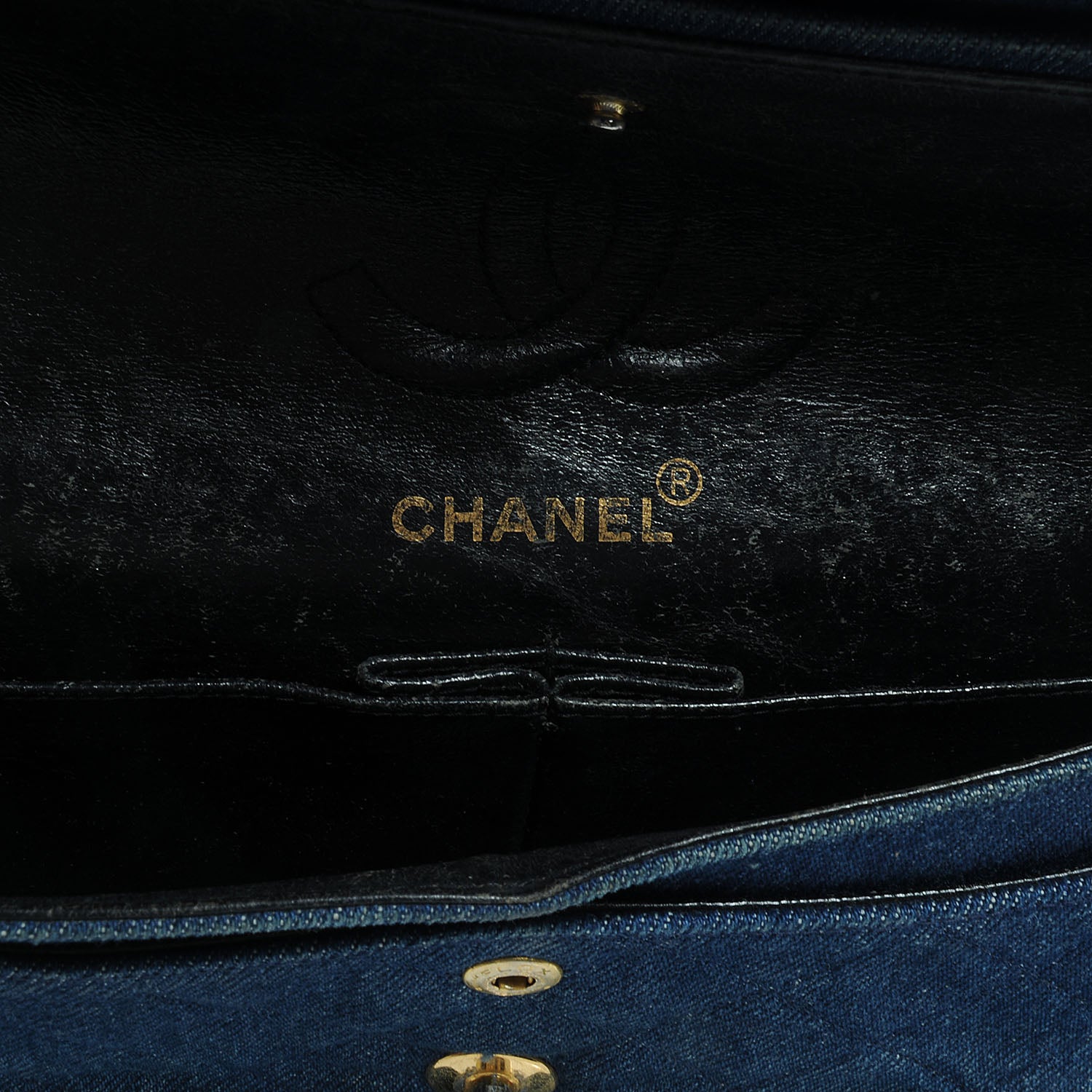 Chanel Quilted Denim Double Small Flap Blue 6 of 8