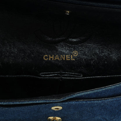 Chanel Quilted Denim Double Small Flap Blue 6 of 8