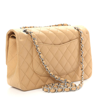 Chanel Lambskin Quilted Medium Double Flap Beige 2 of 8