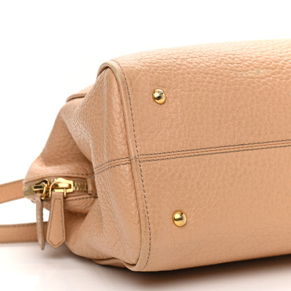 Fendi Pebbled Calfskin Small Chameleon Tote Beige 9 of 13