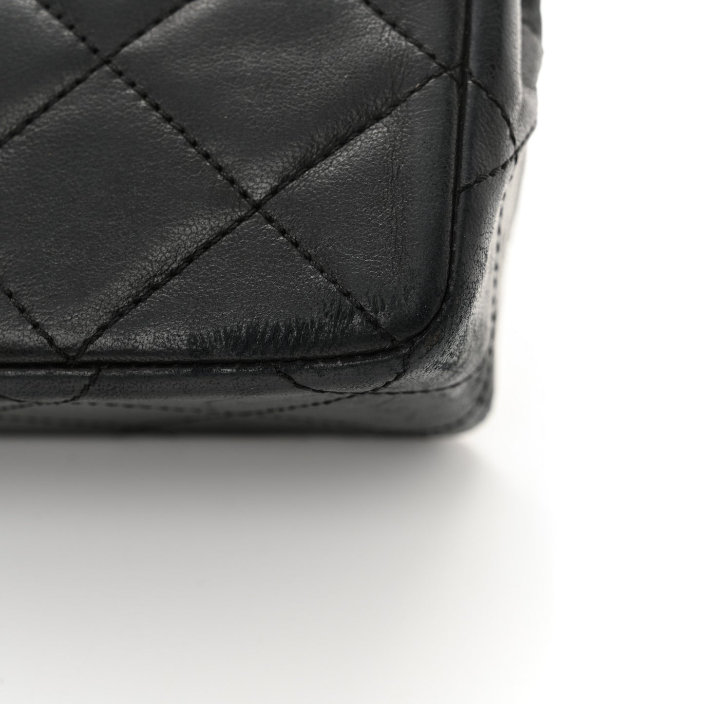 Lambskin Quilted Small Double Flap Black