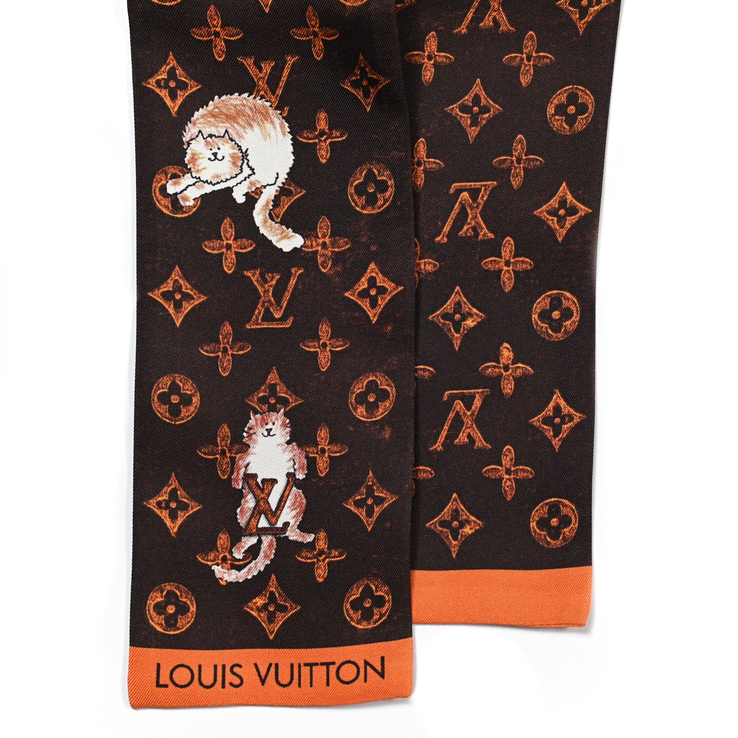 Louis Vuitton Silk Catogram Classic Bandeau Marron 2 of 3