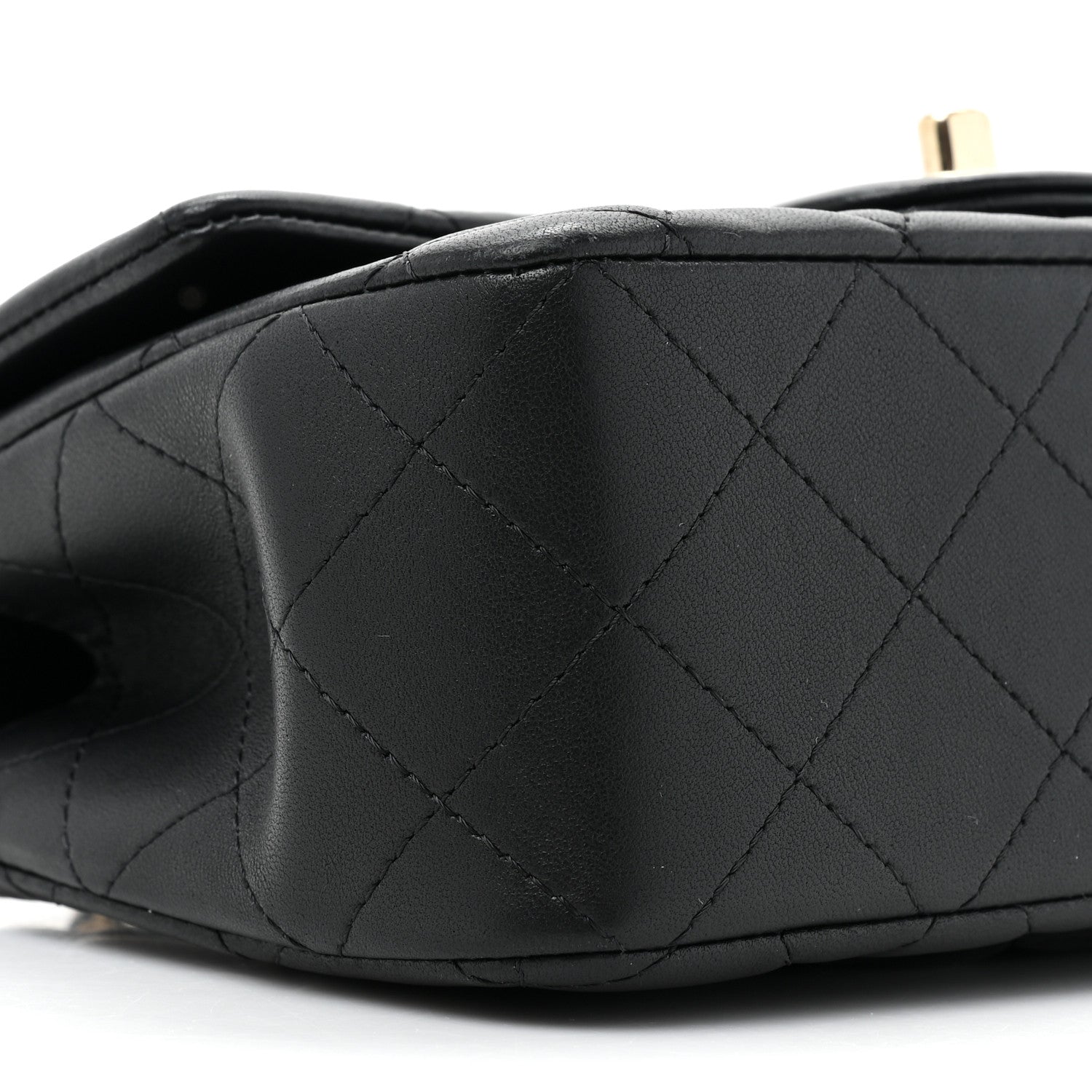 Chanel Lambskin Quilted Mini Top Handle Rectangular Flap Black 10 of 13