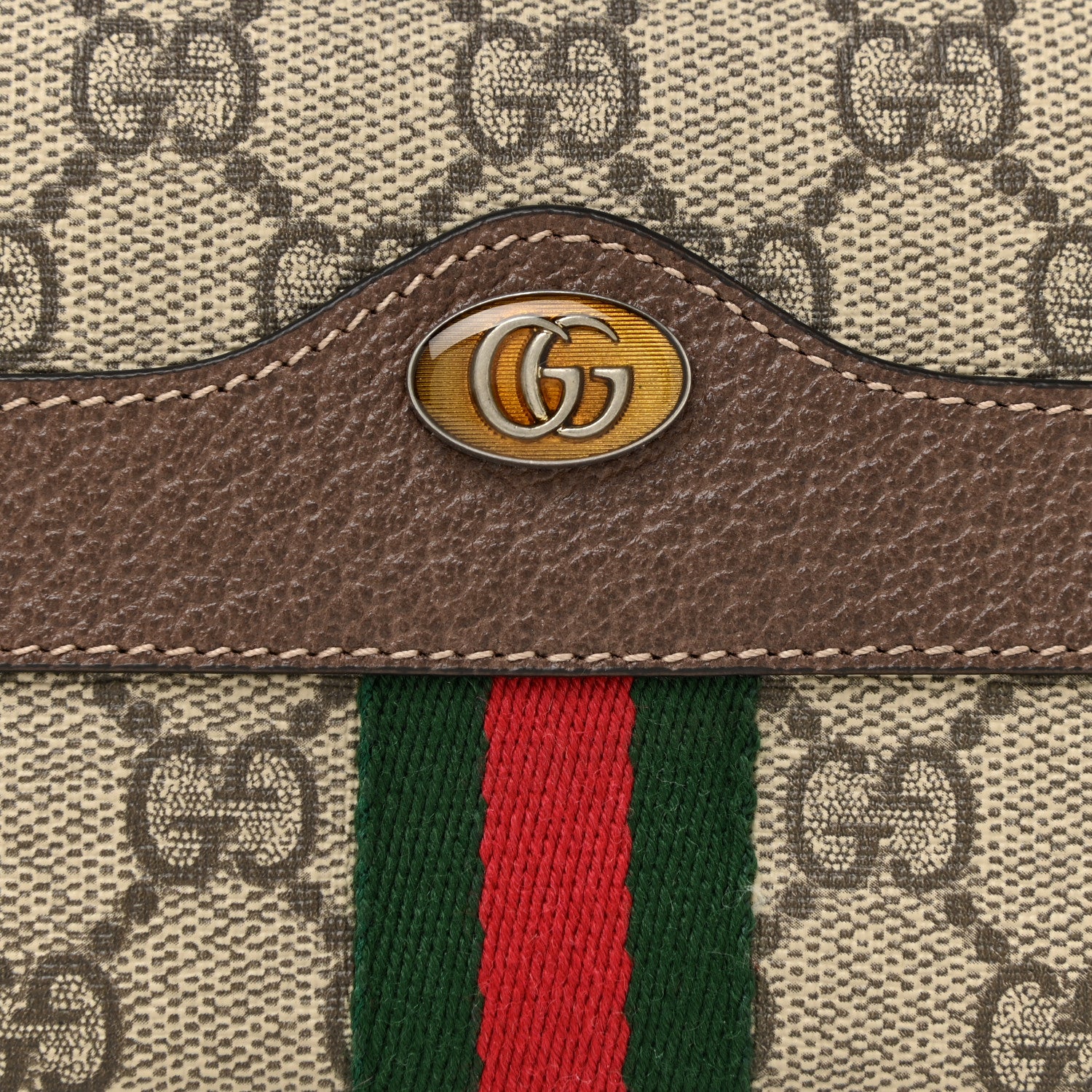 Gucci GG Supreme Monogram Ophidia Belted iPhone Case 105 42 Dark Brown 8 of 11