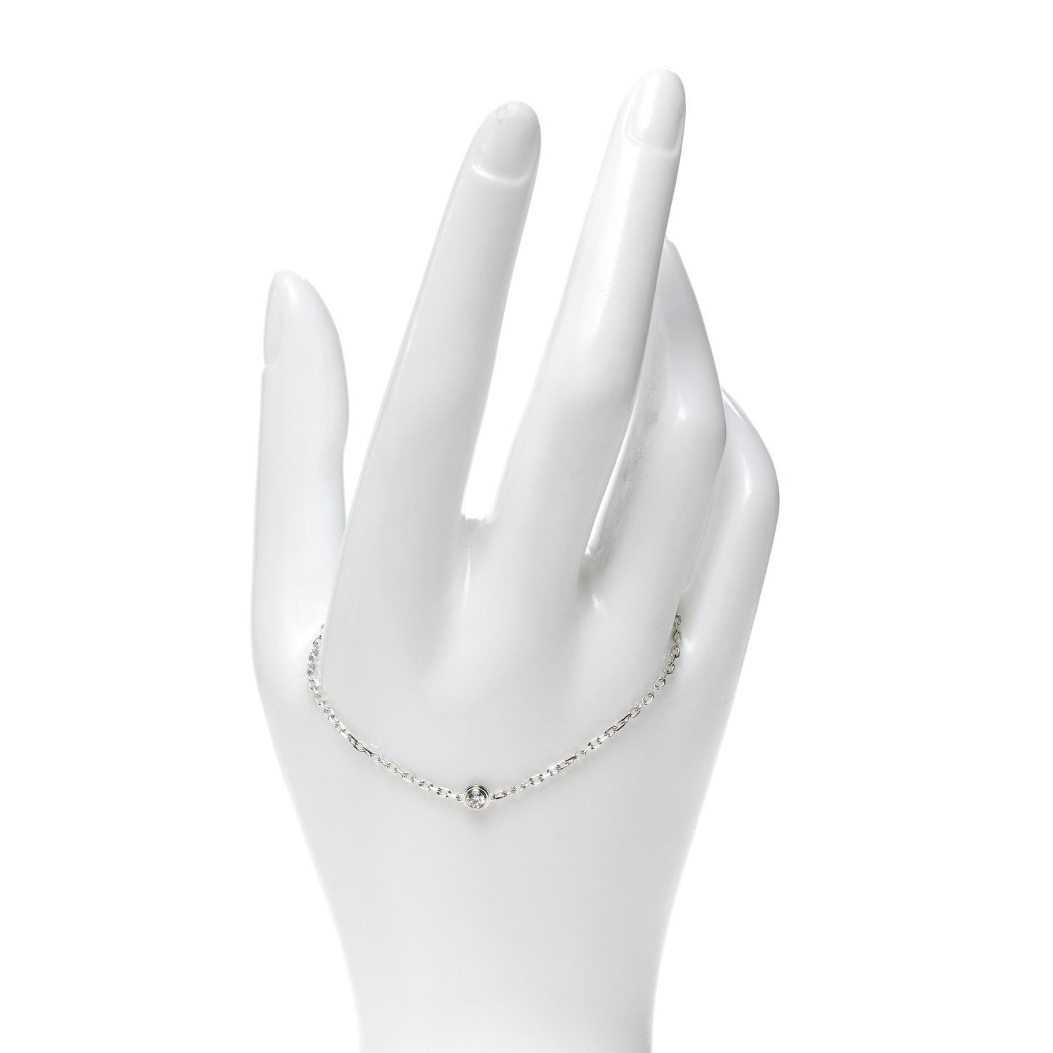 Cartier 18K White Gold Diamond SM D'Amour Bracelet 2 of 6