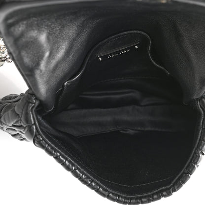 Miu Miu Nappa Matelasse Crystal Chain Crossbody Black 4 of 9