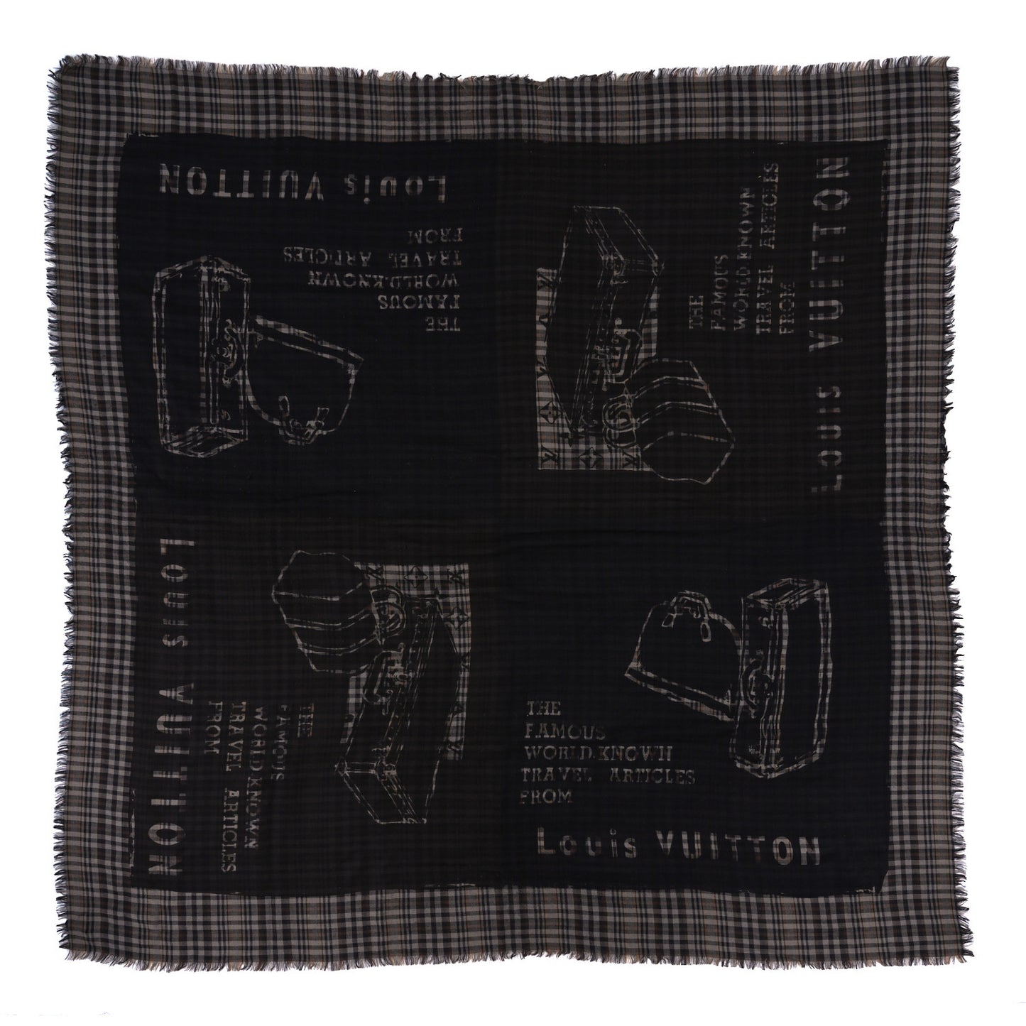 Wool Silk Famous World Known Travel Articles Shawl Black
