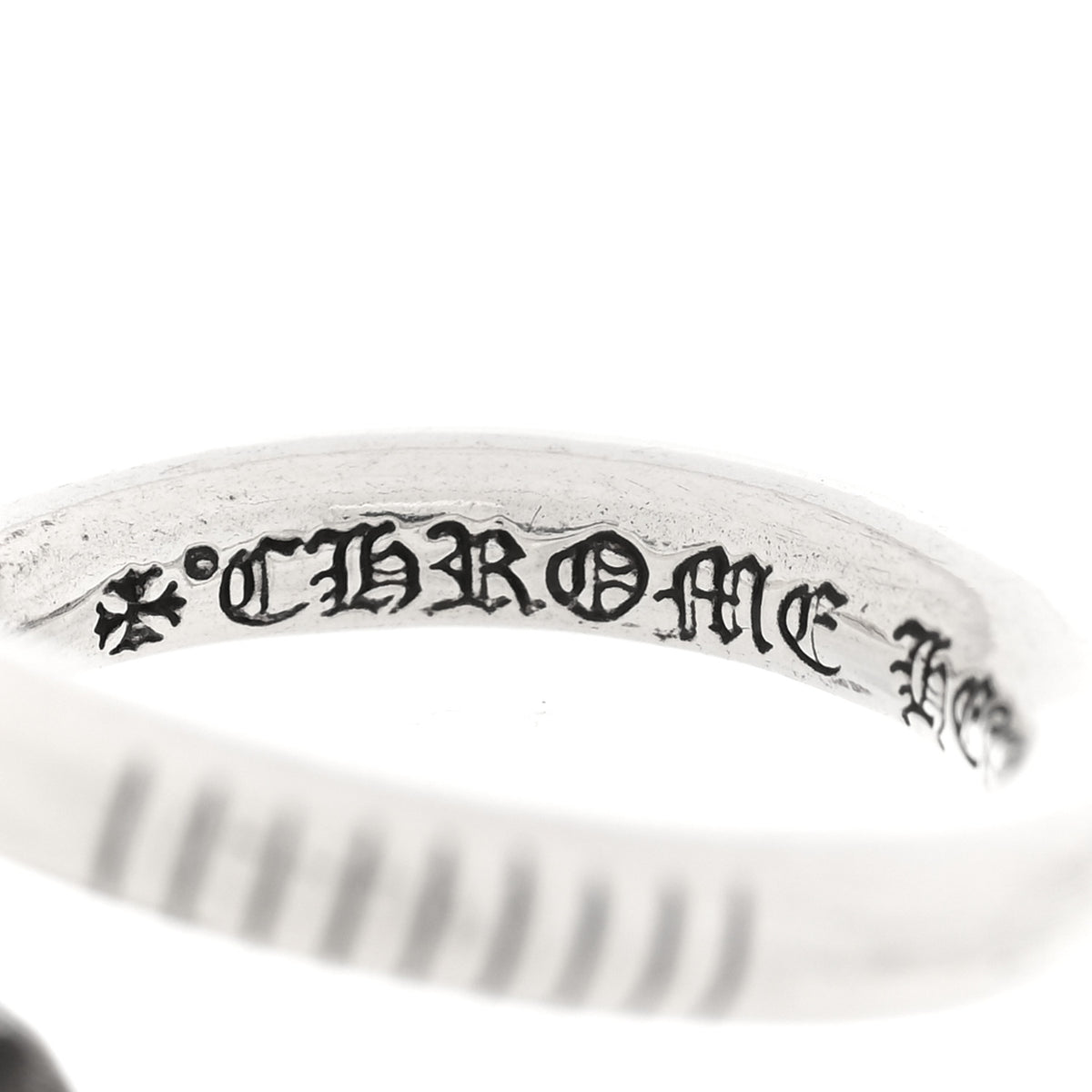 Sterling Silver Cross Ball Nail Ring 56 7.5
