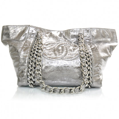 Chanel Leather XL Modern Chain Tote Metallic 1 of 13