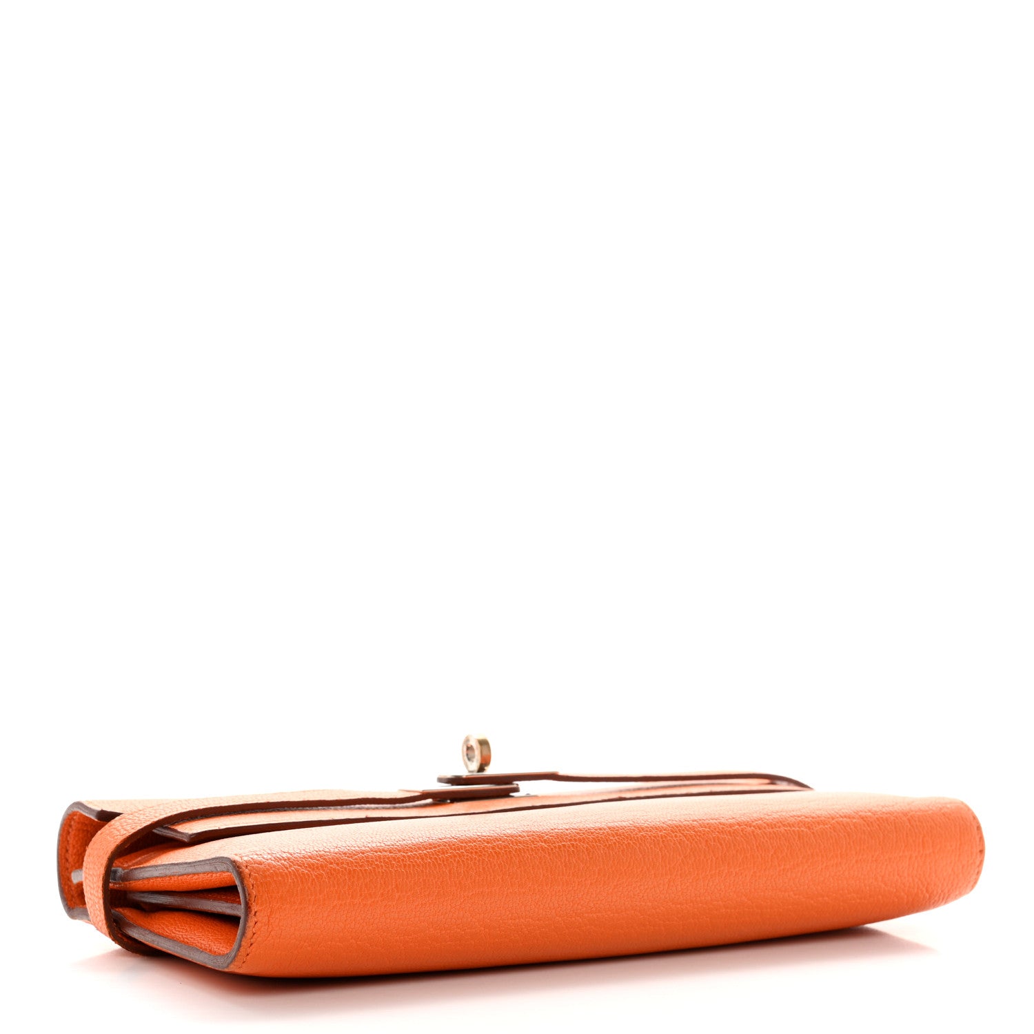 Hermes Chevre Mysore Kelly Longue Wallet Orange 4 of 12