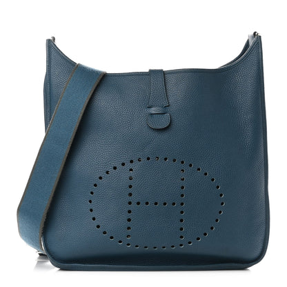 Hermes Taurillon Clemence Amazone Evelyne III TGM Bleu de Galice 1 of 10