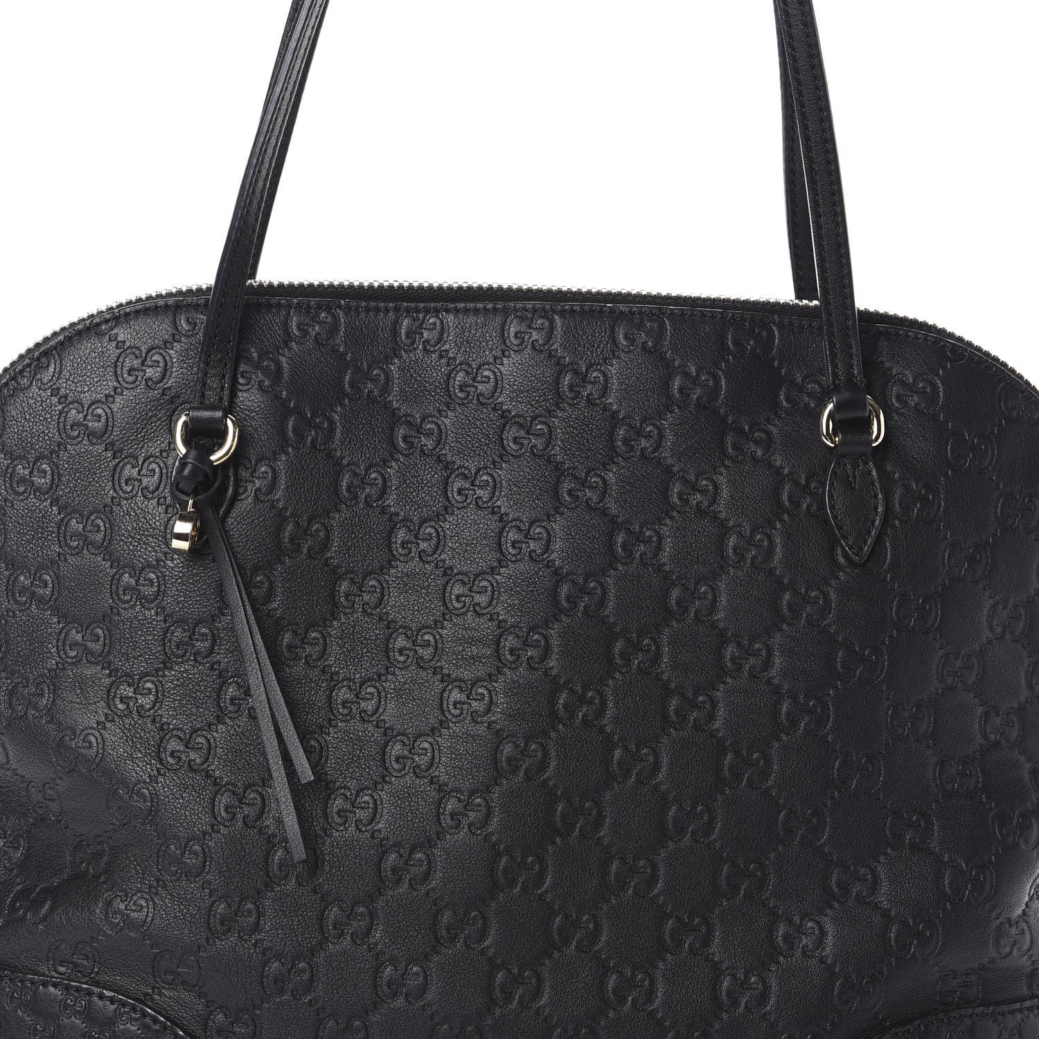 Gucci Guccissima Medium Bree Shoulder Bag Black 7 of 9