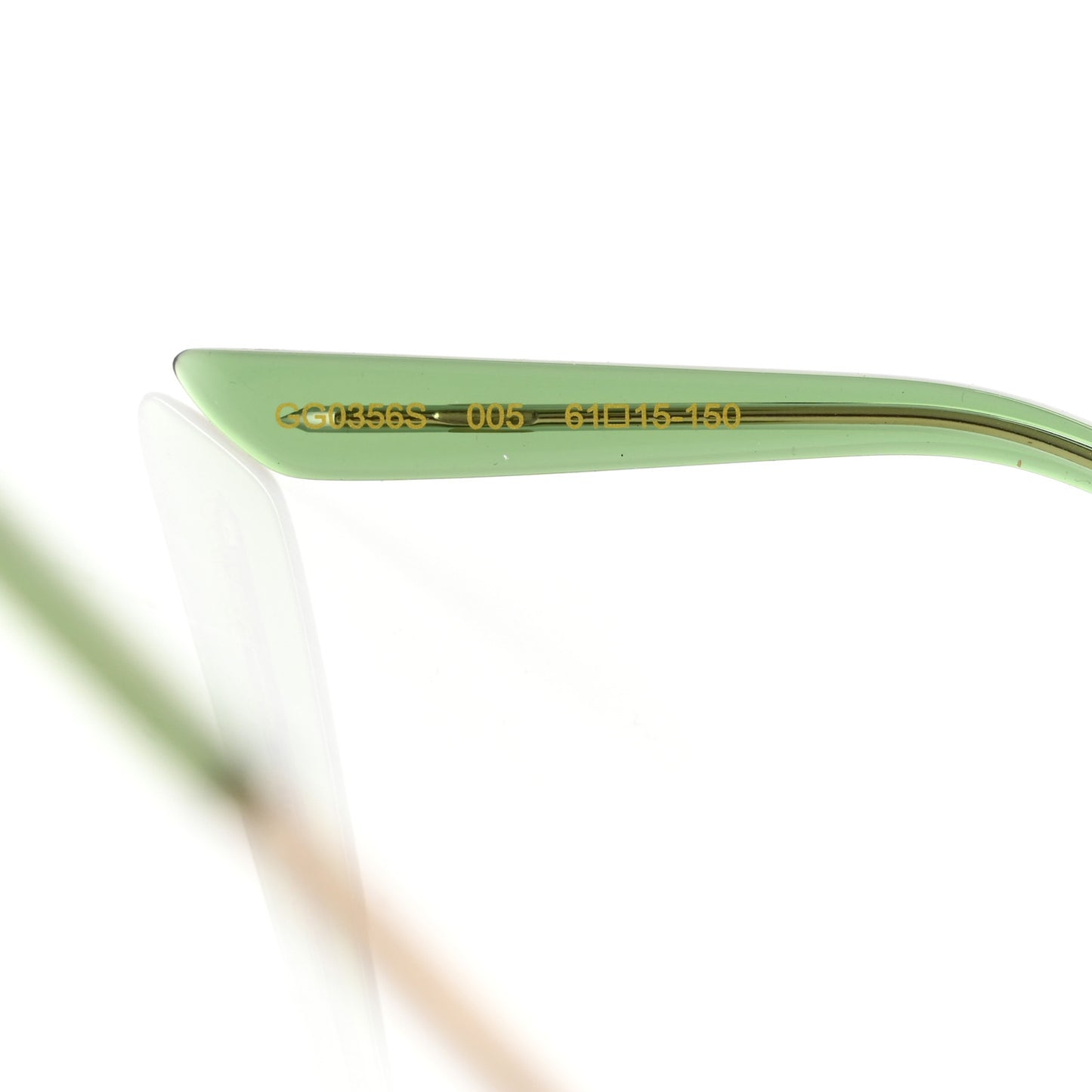 Metal Aviator Sunglasses GG0356S Green