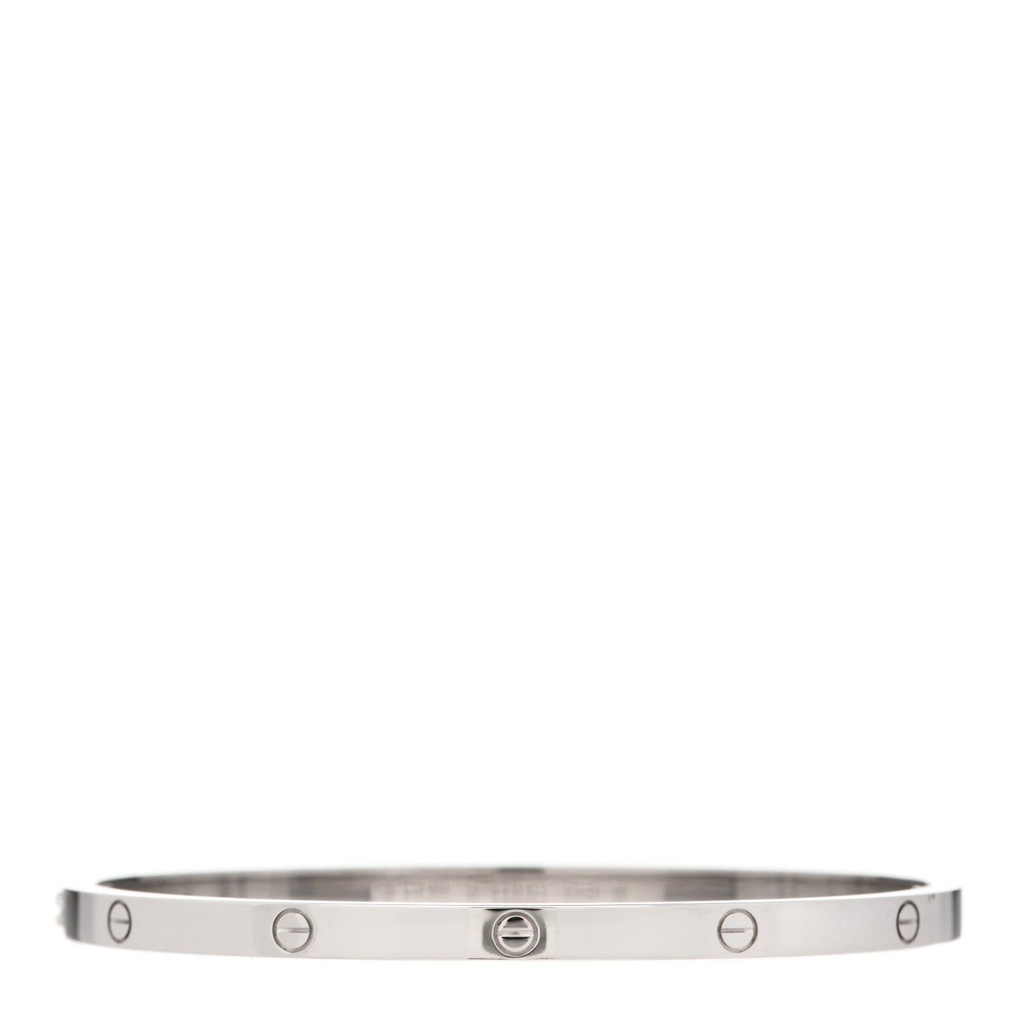 18K White Gold Small LOVE Bracelet 17